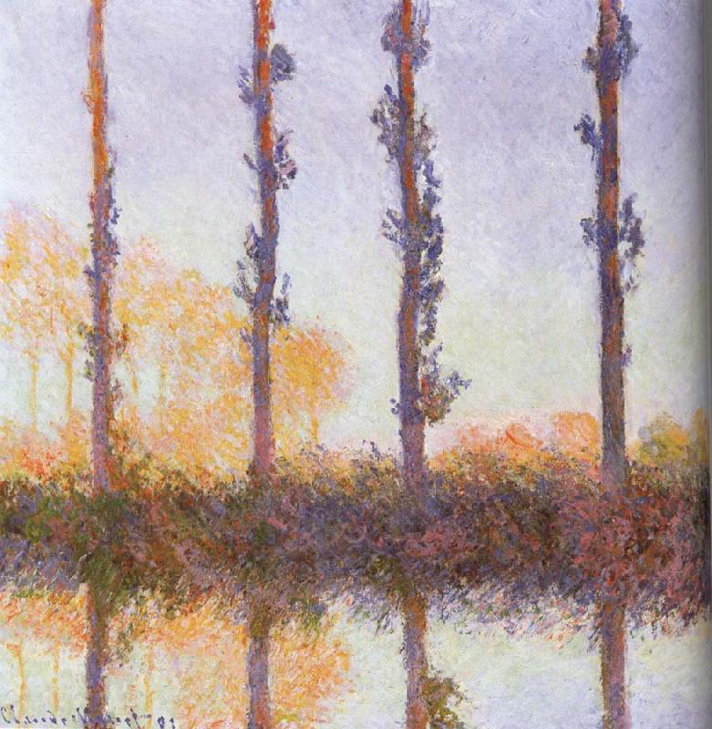 Claude Monet Four pieces of poplar